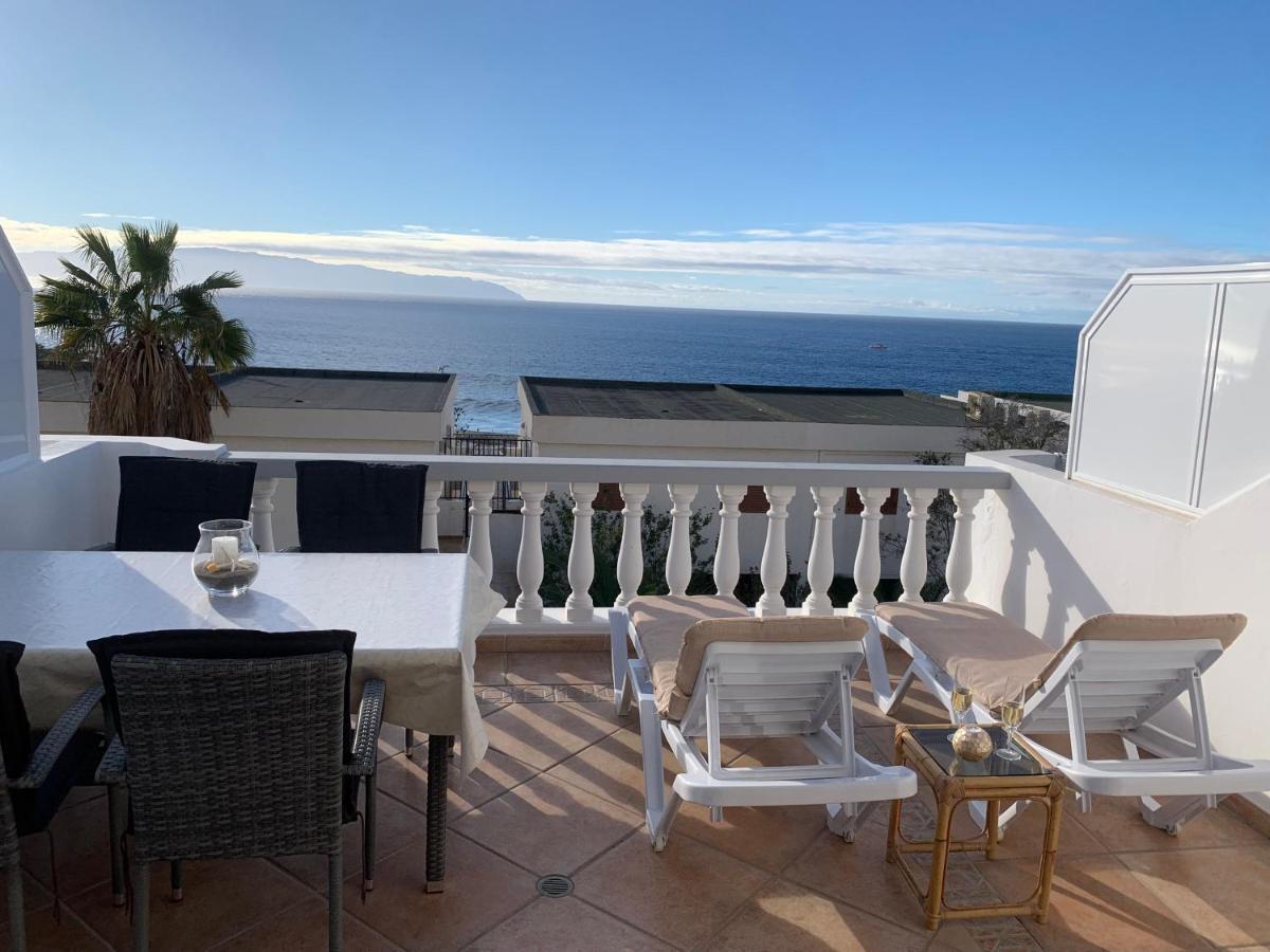 אקנטילדו דה לוס גיגנטס Ocean Pearl, Luxurioeses Haus, Meerblick, Grosse Sonnenterrasse, Teneriffa Sued, Los Gigantes, 600M Zum Strand, 200M Zum Ort, Ruhig מראה חיצוני תמונה
