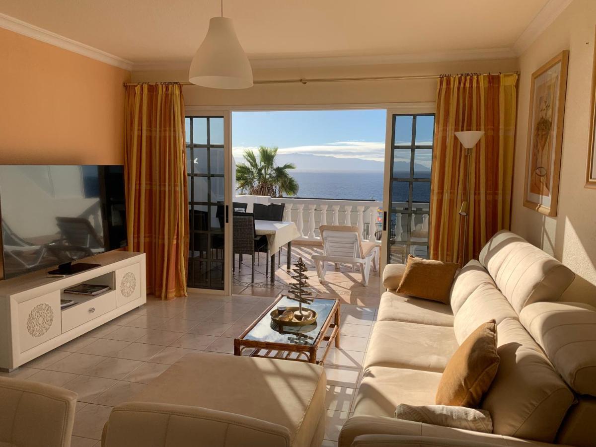 אקנטילדו דה לוס גיגנטס Ocean Pearl, Luxurioeses Haus, Meerblick, Grosse Sonnenterrasse, Teneriffa Sued, Los Gigantes, 600M Zum Strand, 200M Zum Ort, Ruhig מראה חיצוני תמונה
