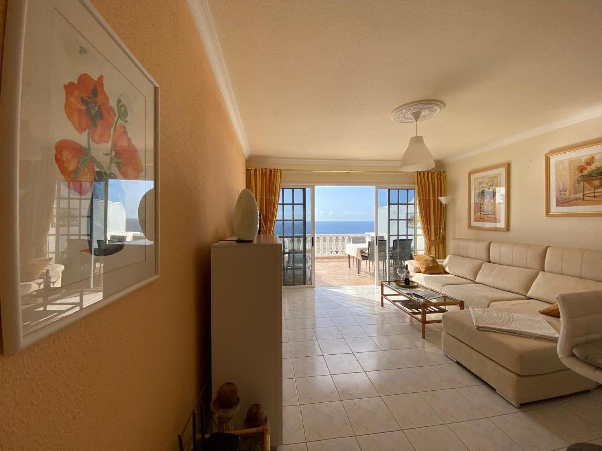 אקנטילדו דה לוס גיגנטס Ocean Pearl, Luxurioeses Haus, Meerblick, Grosse Sonnenterrasse, Teneriffa Sued, Los Gigantes, 600M Zum Strand, 200M Zum Ort, Ruhig מראה חיצוני תמונה